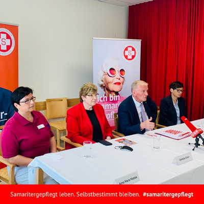 Pressekonferenz zum Thema Samariterservice und Selbstbestimmung im Leben.