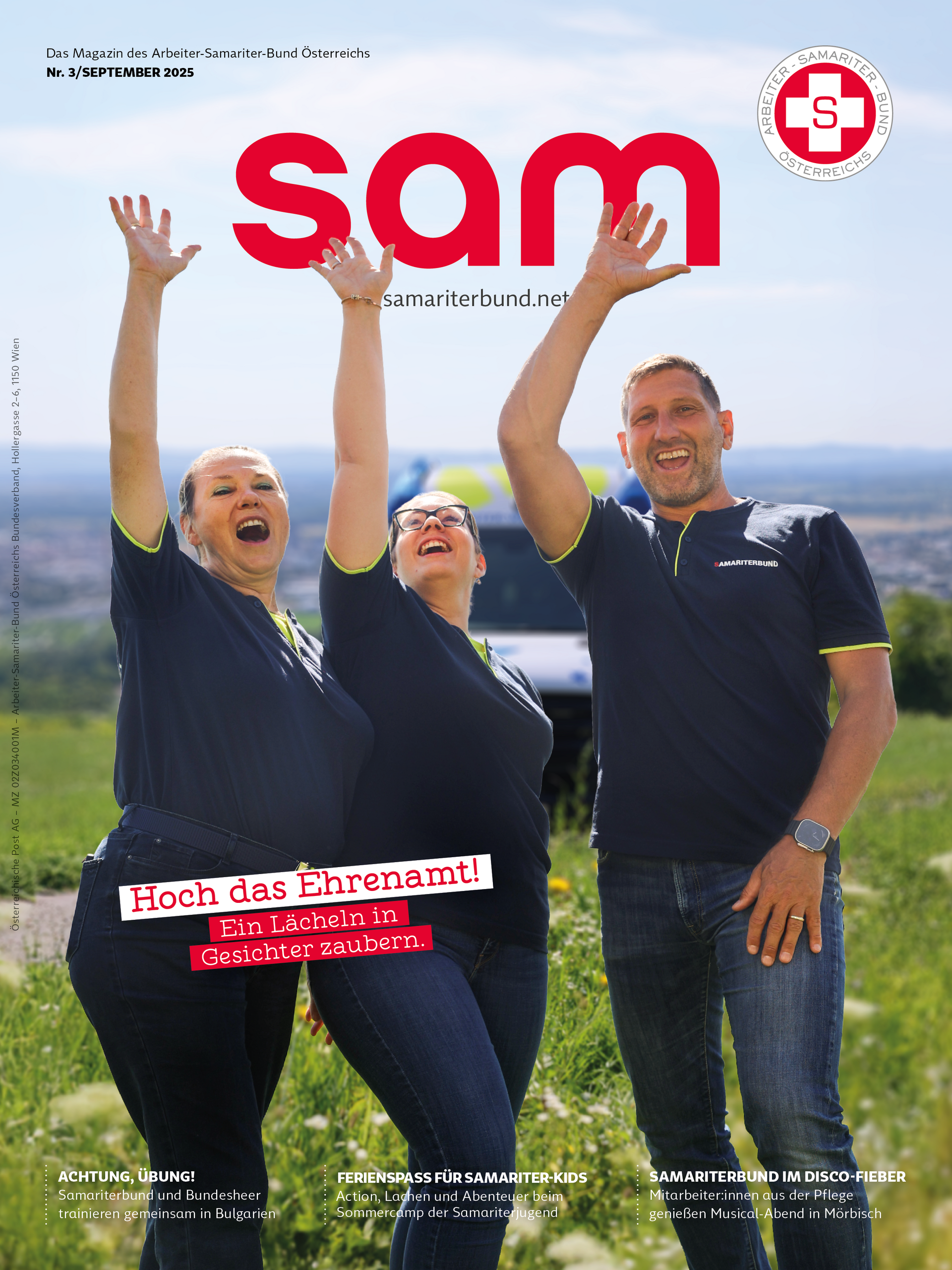 Drei Ehrenamtliche jubeln - Cover Sam Bund 0325