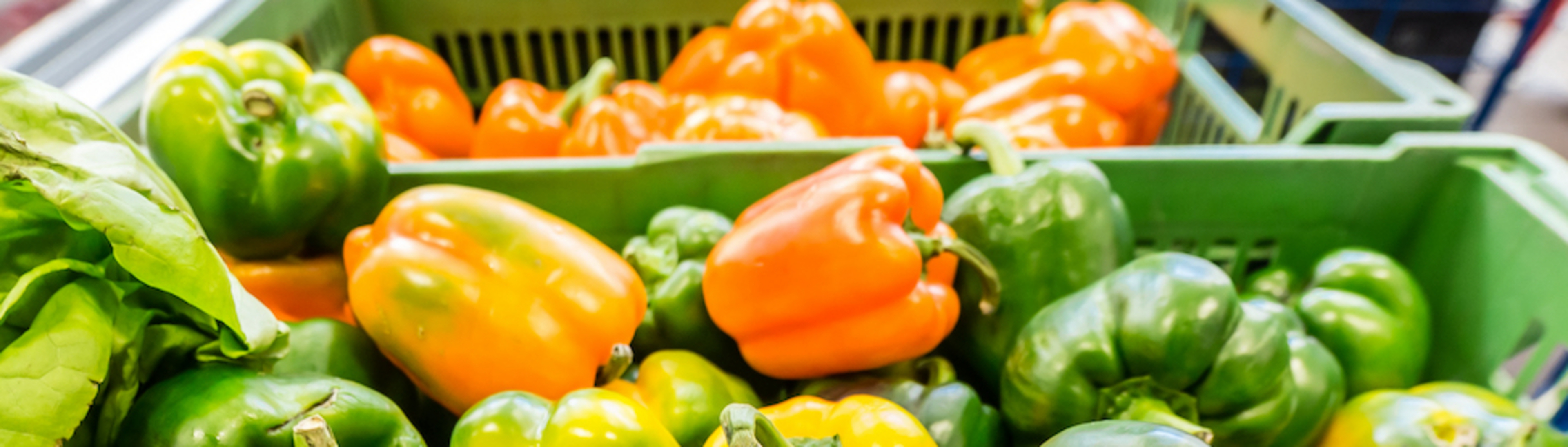 Frische Paprika im Sozialmarkt
