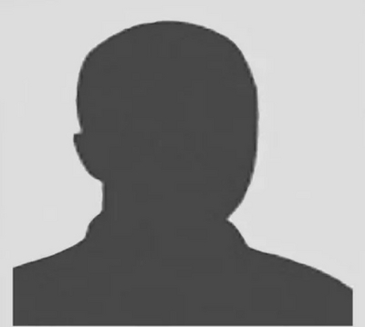 Silhouette einer Person auf grauem Hintergrund.