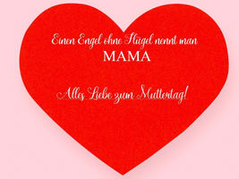 Rotes Herz mit Text: 