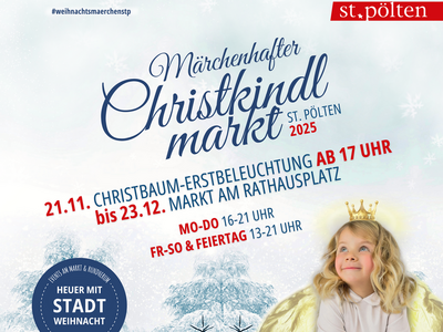 Weihnachtsmarkt in St. Pölten vom 21.11. bis 23.12.2025.