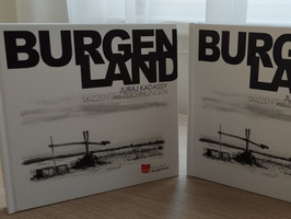 Zwei Bücher über das Burgenland mit dem Titel „Burgenland“ von Juraj Kadassy.