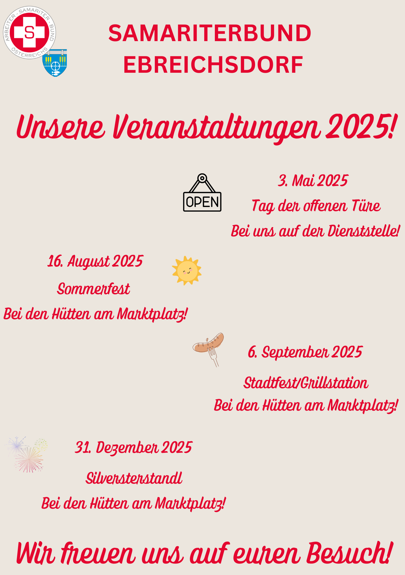 Veranstaltungen des Samariterbundes Ebreichsdorf im Jahr 2025.